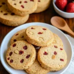 Biscuits au beurre avec fraises séchées et amandes