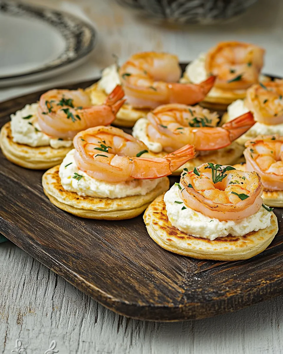 Blinis apéritif aux crevettes et fromage frais image 2