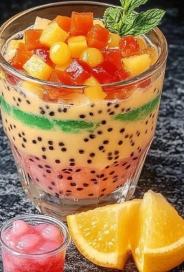 Boisson fruitée à la gelée de tapioca