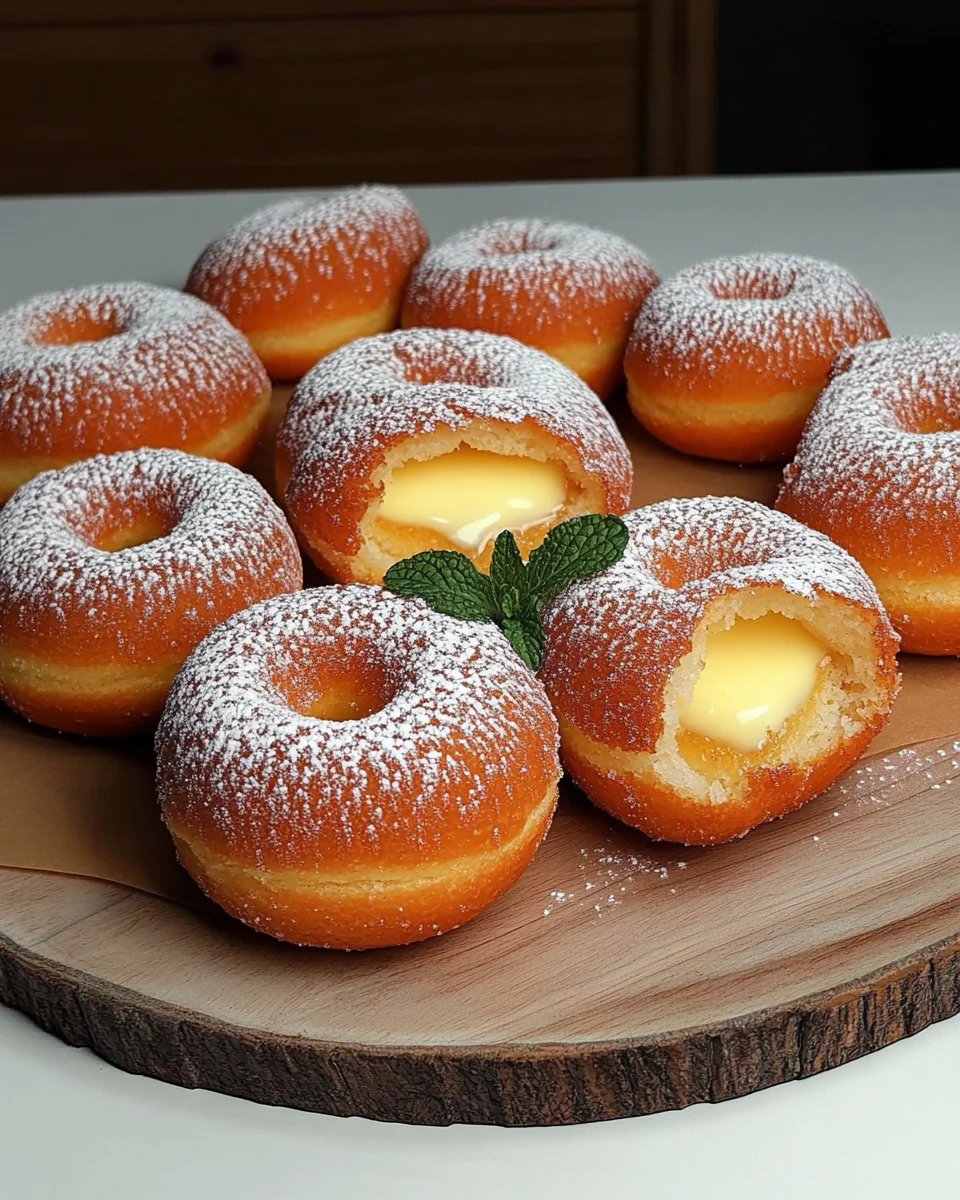 Bomboloni Italiens Authentiques – Beignets Moelleux Fourrés à la Crème