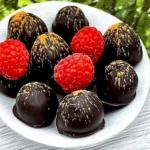 Bonbons de framboises enrobées de chocolat — 3 ingrédients