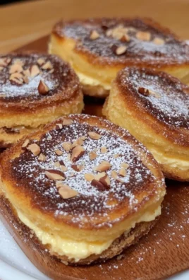 Bouchées de pain perdu farcies à la crème de noisettes