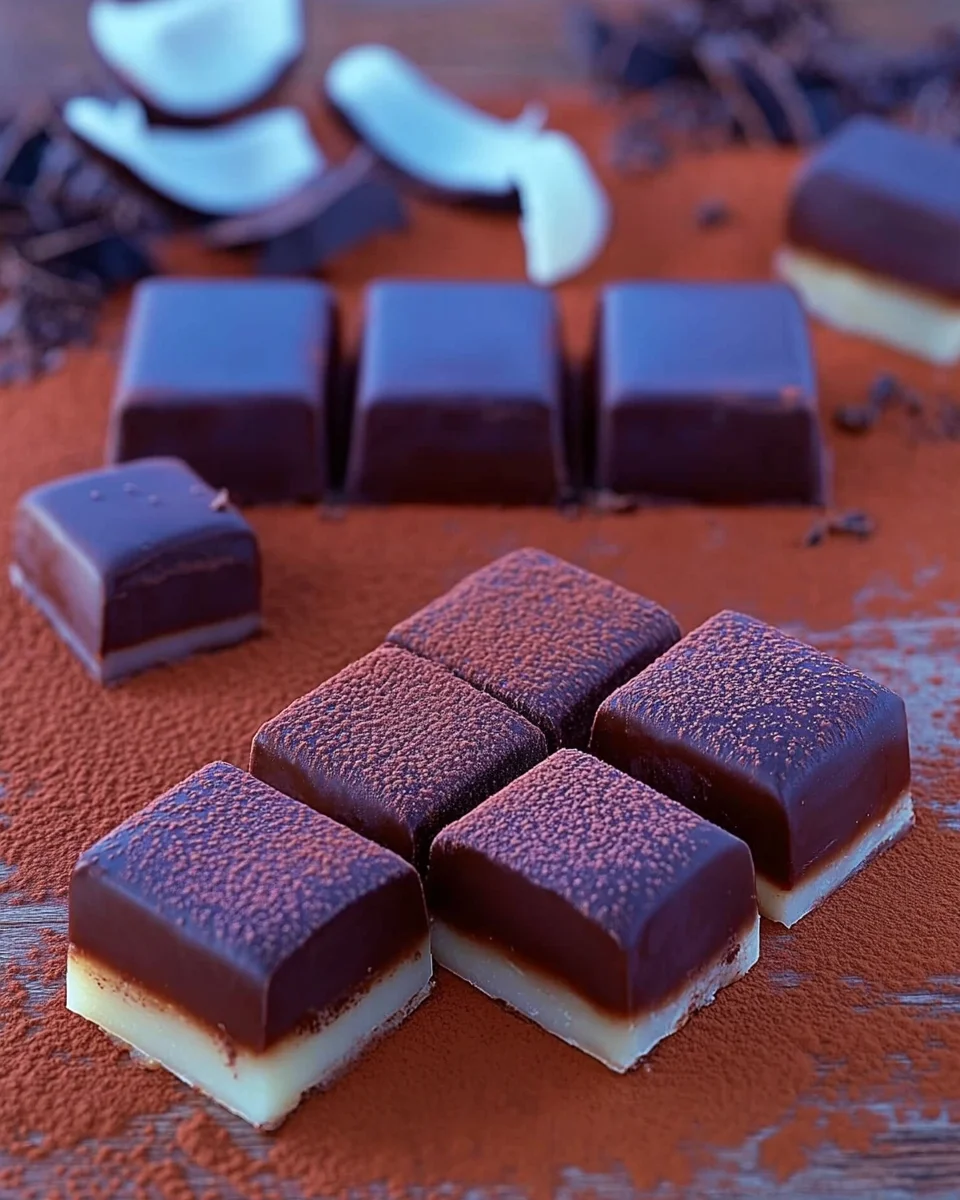 Carrés au Chocolat et à la Noix de Coco