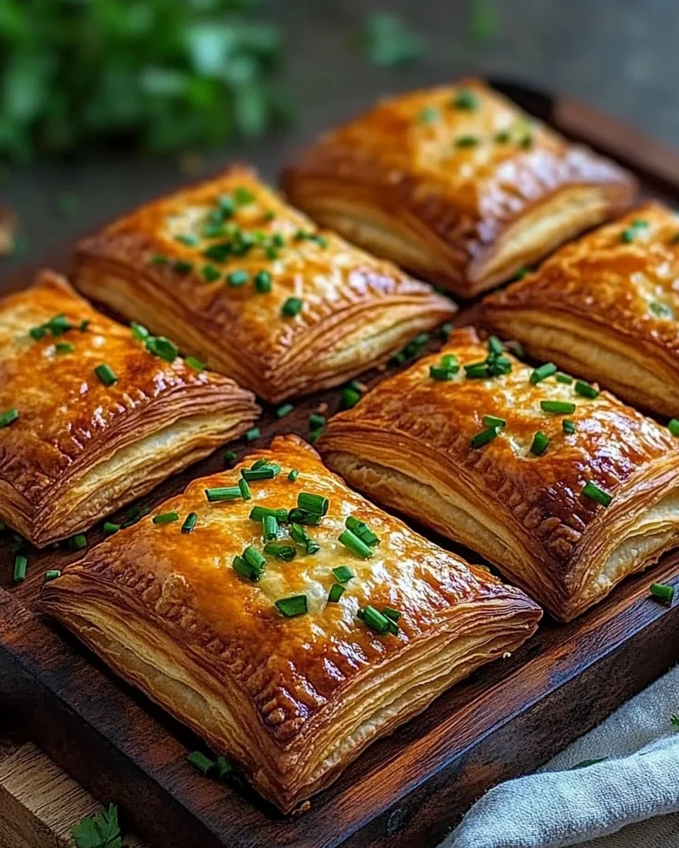 Carrés Feuilletés au Fromage et aux Herbes image 2