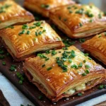 Carrés Feuilletés au Fromage et aux Herbes