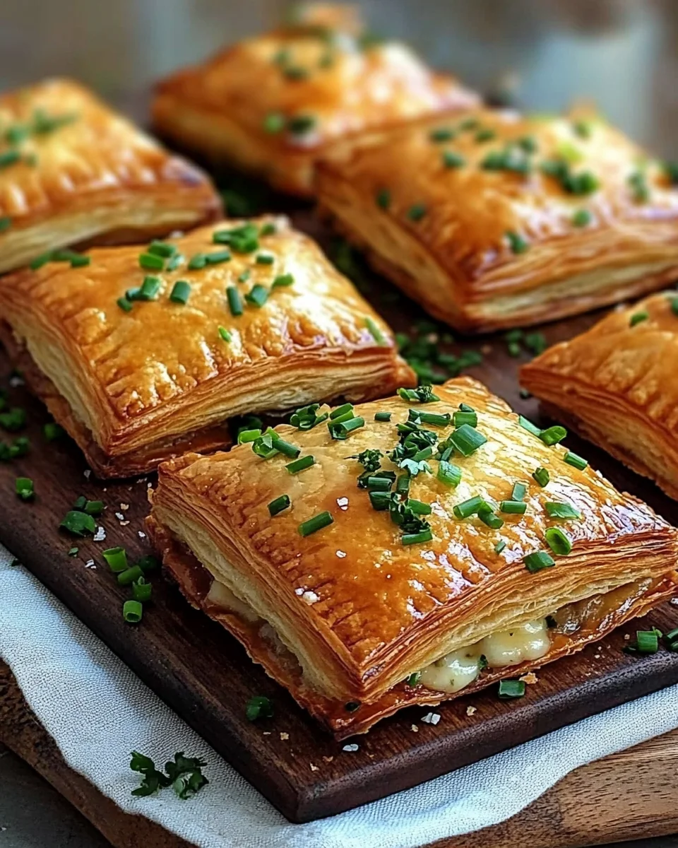 Carrés Feuilletés au Fromage et aux Herbes