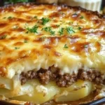 Casserole de Hamburgers aux Pommes de Terre et au Fromage