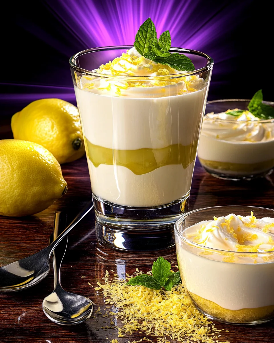 Charlotte crémeuse au citron servie en verre image 2