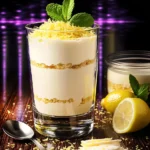 Charlotte crémeuse au citron servie en verre