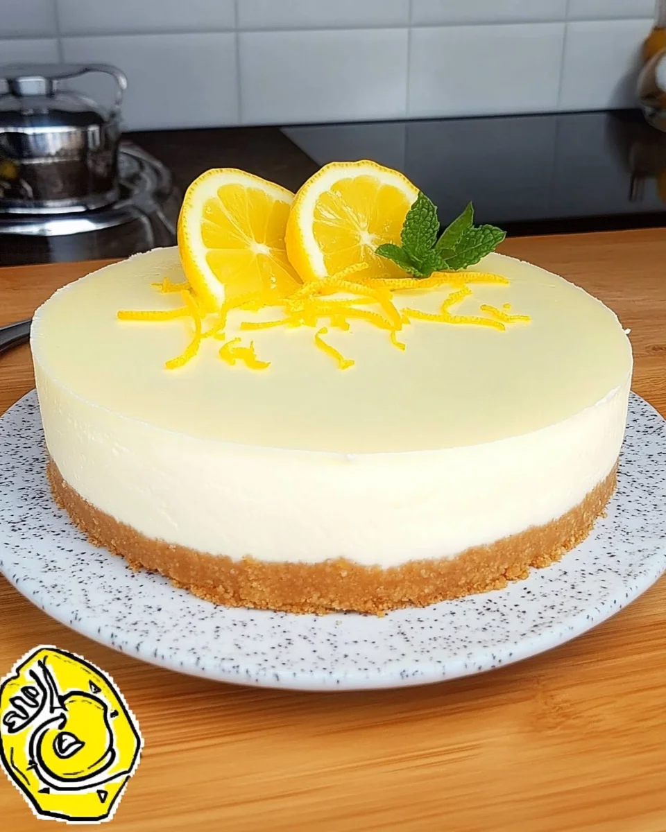 Cheesecake au Citron Sans Cuisson : Un Dessert Frais, Crémeux et Acidulé