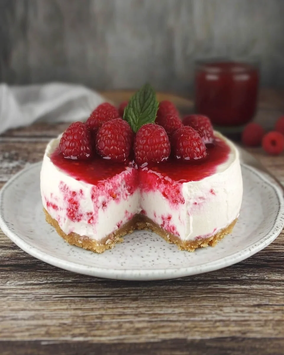 Cheesecake aux Framboises Sans Cuisson