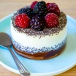Cheesecake Léger aux Graines de Chia : le Petit-Déjeuner Sans Cuisson que Vous Allez Adorer