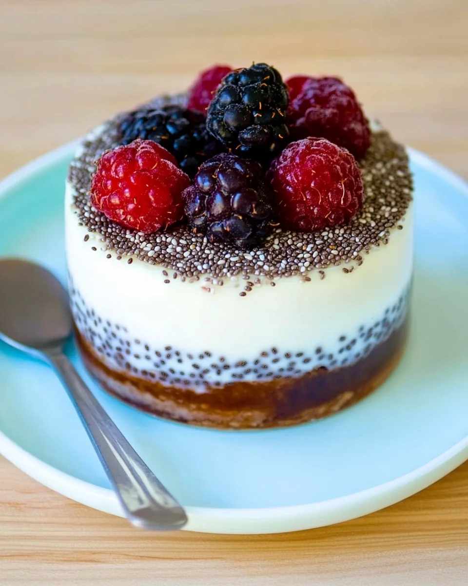Cheesecake Léger aux Graines de Chia : le Petit-Déjeuner Sans Cuisson que Vous Allez Adorer