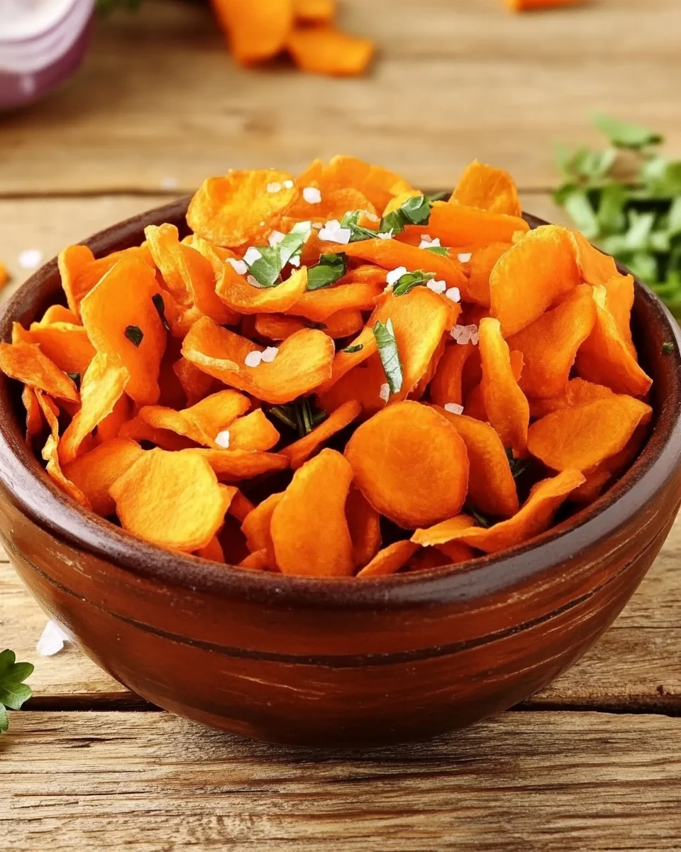 Chips de carottes croustillantes au four à 4 ingrédients : une collation saine et savoureuse image 2