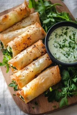 Cigares de pâte filo aux courgettes