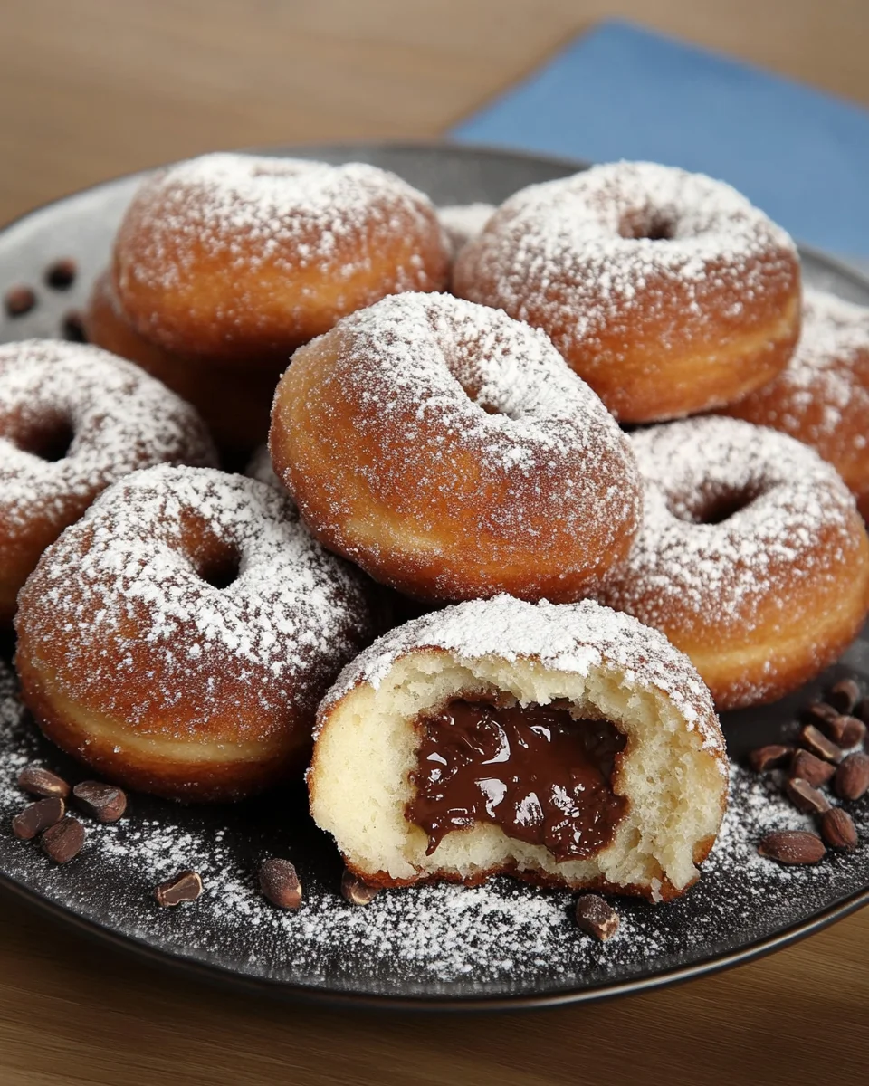 Comment préparer des beignets fourrés à la crème de noisette