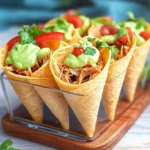 Cornets de Tortilla Croustillants au Poulet