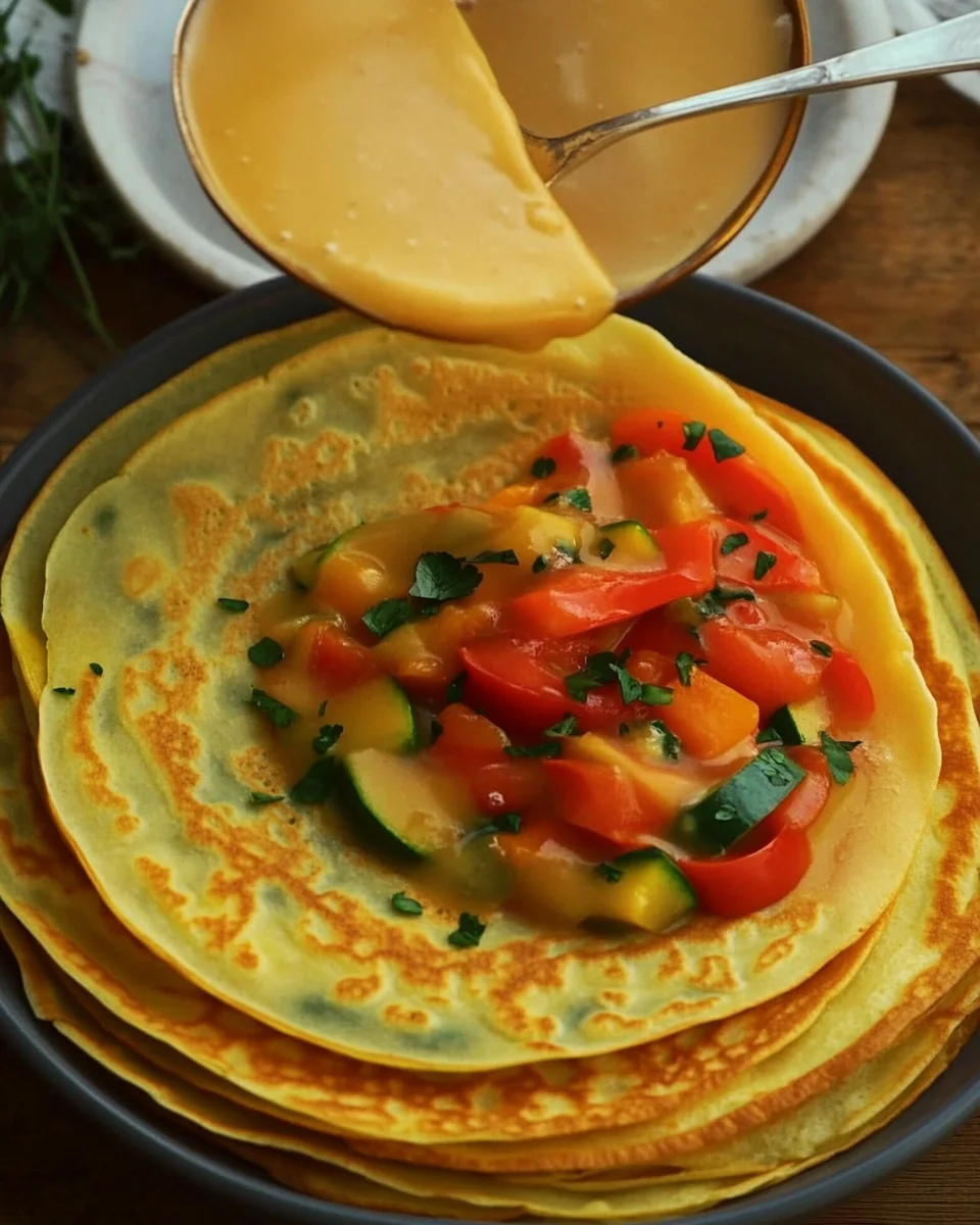 Crêpes de légumes légères