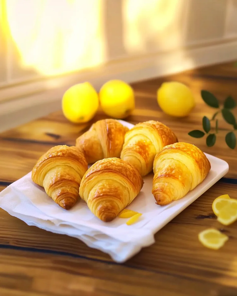 Croissants au citron express : prêts en 20 minutes avec une pâte feuilletée