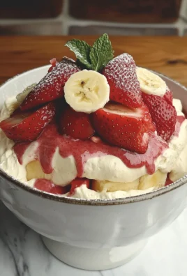 Dessert Fraises, Bananes et Crème Vanillée