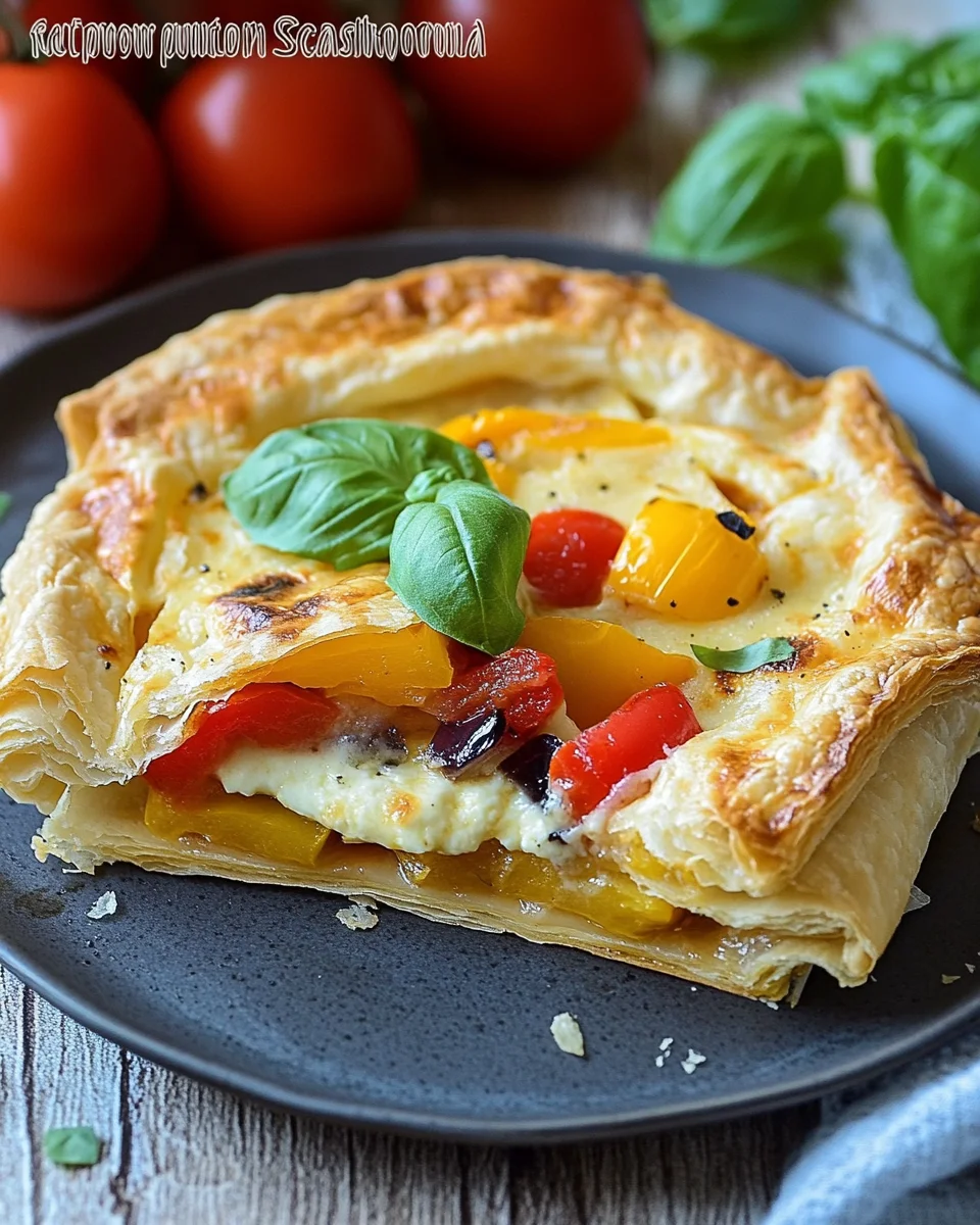 Feuilleté aux poivrons et scamorza