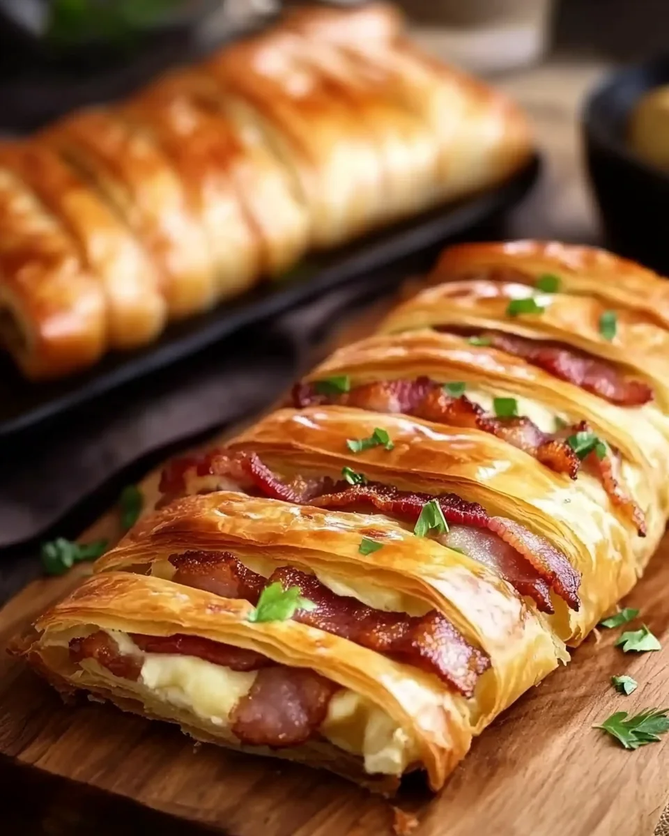 Feuilleté Croustillant au Bacon, Fromage et Moutarde image 2