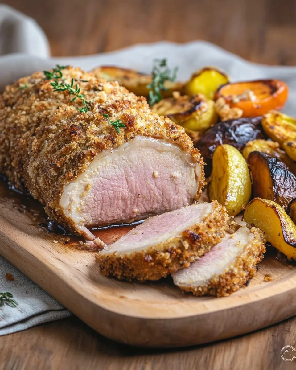 Filet de porc en croûte de parmesan