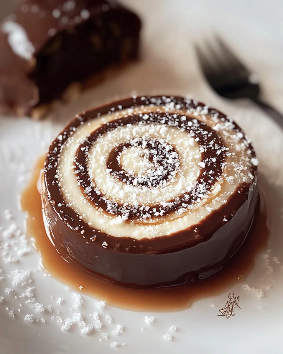 Flan roulé au chocolat