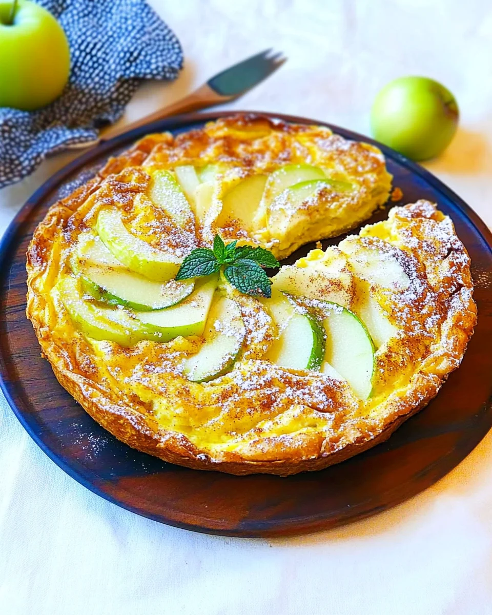 Frittata sucrée aux pommes et à la cannelle : un petit-déjeuner facile et gourmand