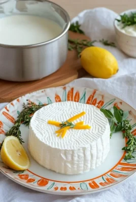 Fromage fait maison avec 1 litre de lait, un demi-citron et 1 yaourt