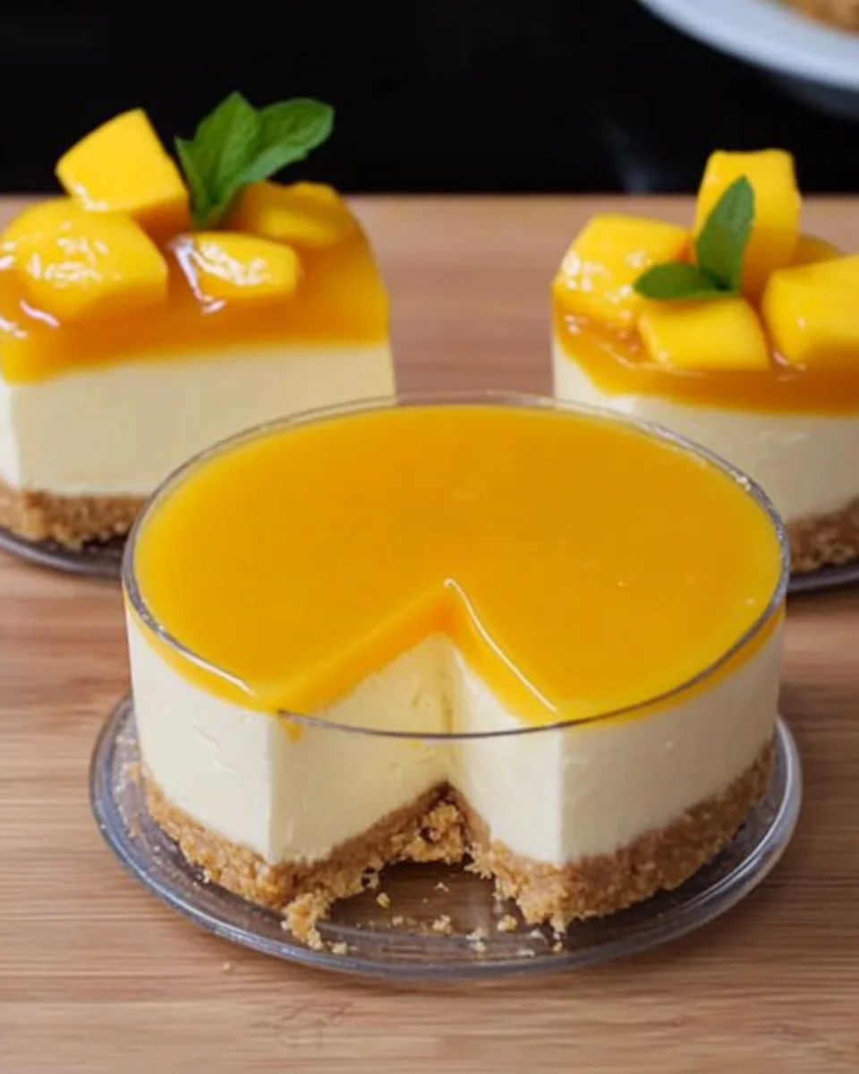 Gâteau au fromage et à la mangue, sans cuisson image 2