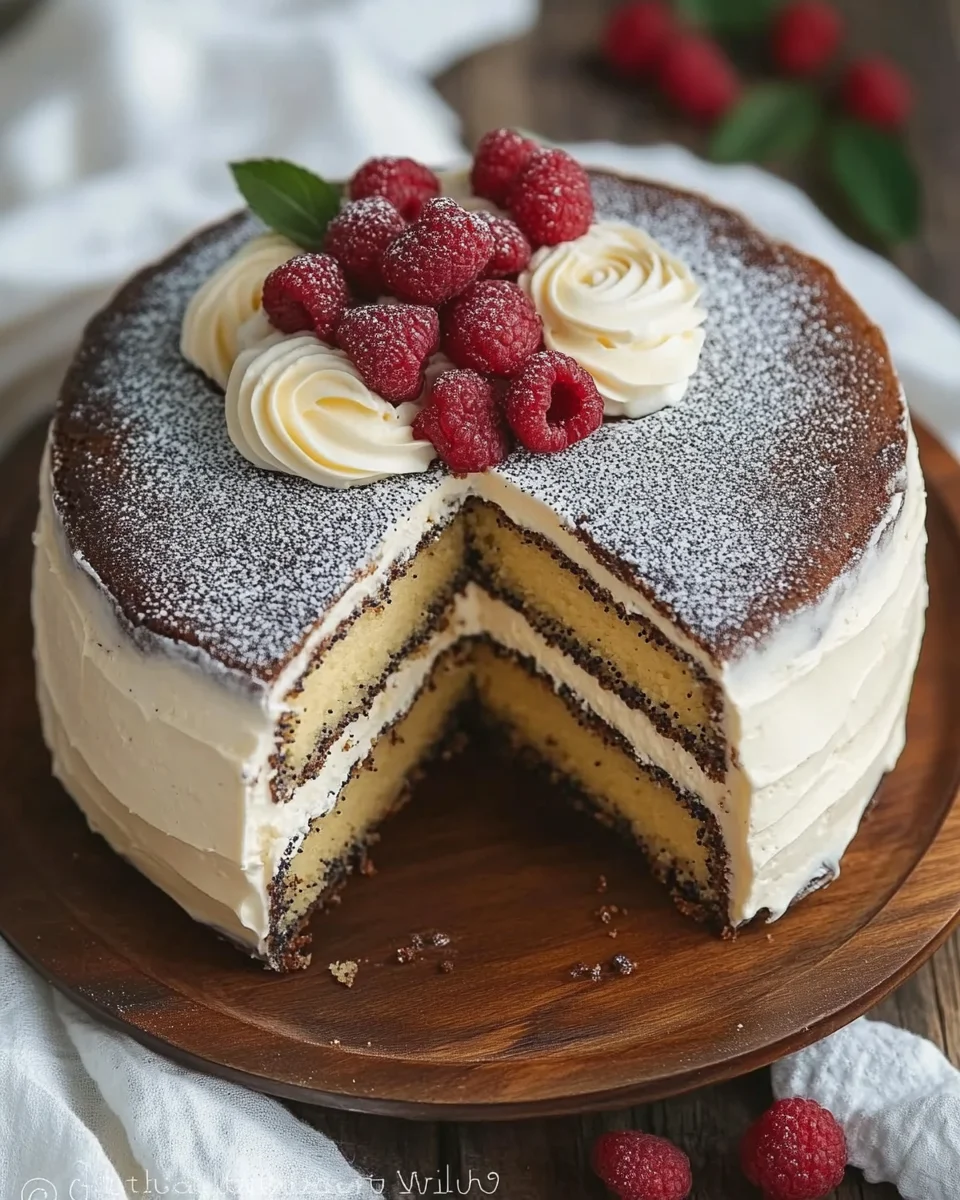Gâteau au Pavot et à la Crème Fraîche – Recette Moelleuse à la Crème Pâtissière