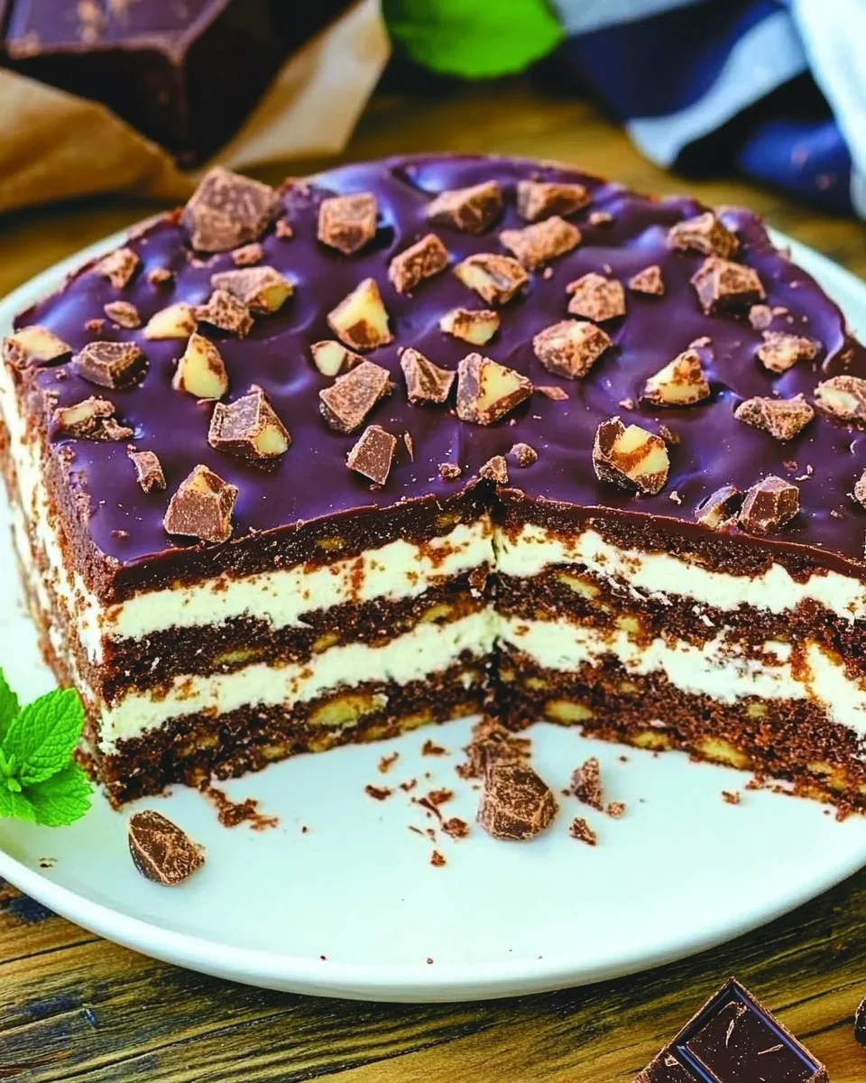 Gâteau aux Biscuits et au Chocolat Sans Cuisson : Le Célèbre « Lazy Cake » Européen image 2
