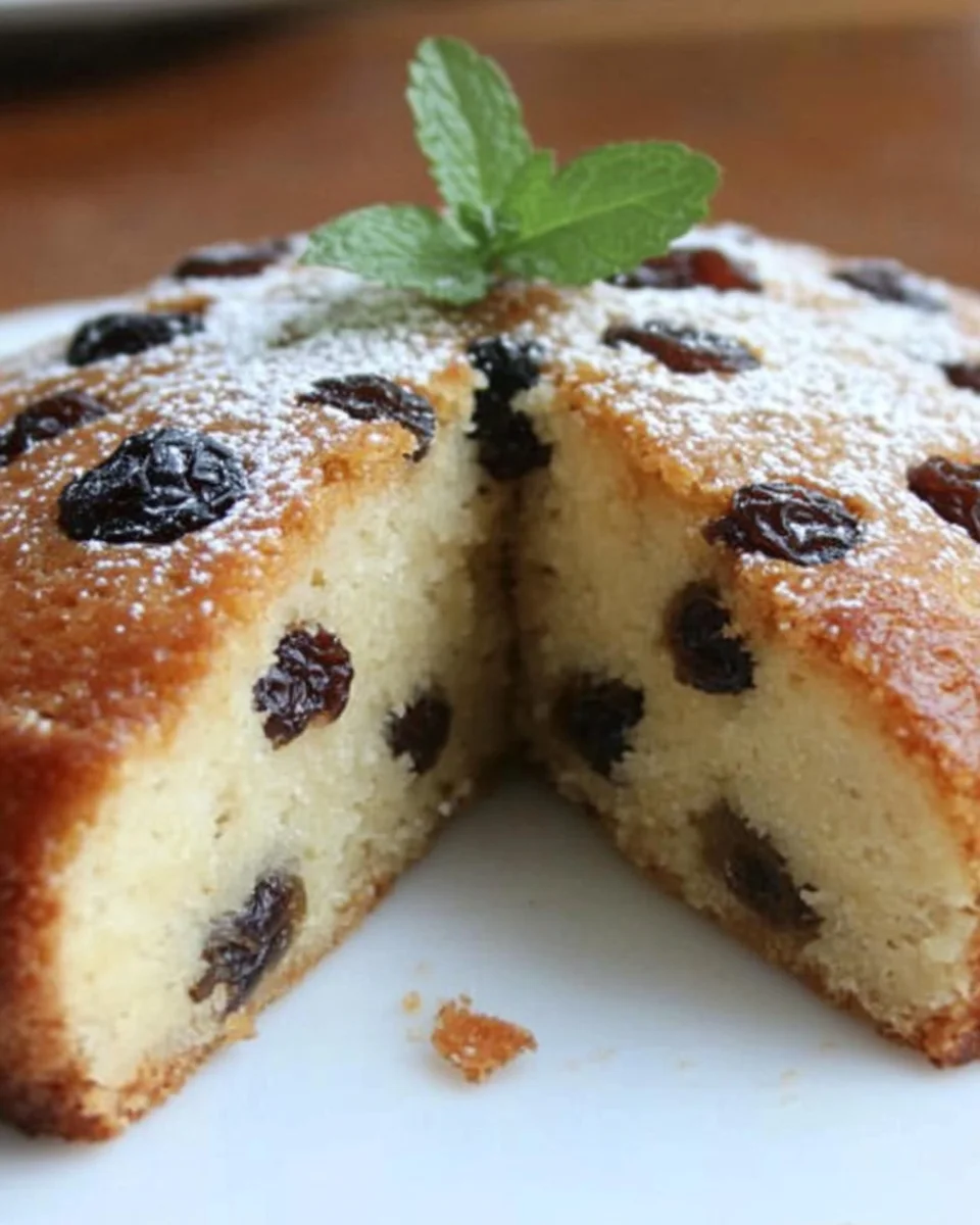 Gâteau de semoule aux raisins secs image 2