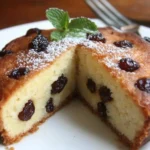 Gâteau de semoule aux raisins secs