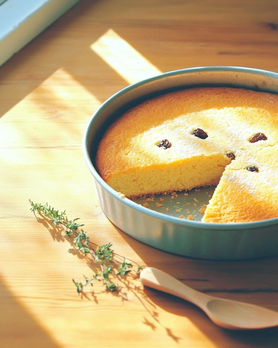 Gâteau de semoule aux raisins