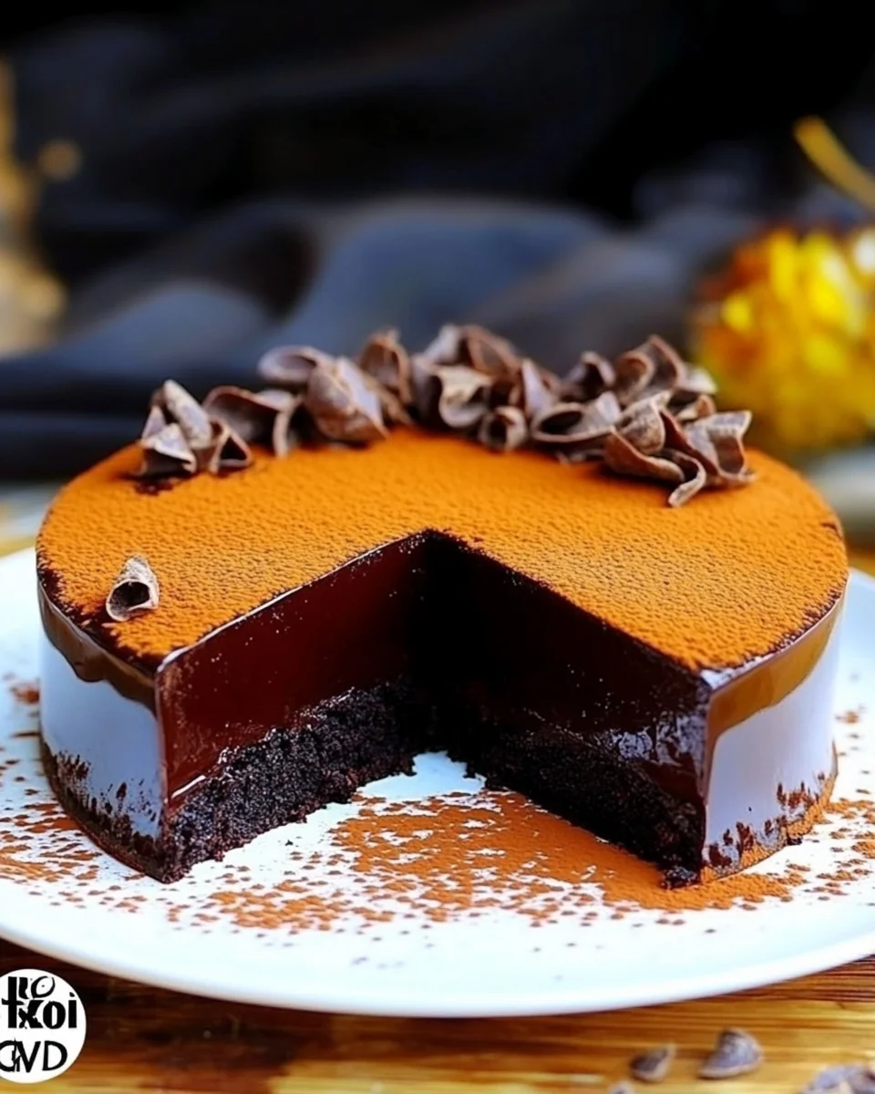 Gâteau à la ganache au chocolat noir sans cuisson – 2 ingrédients image 2
