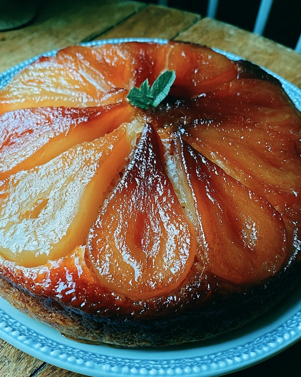 Gâteau Renversé aux Poires Caramélisées