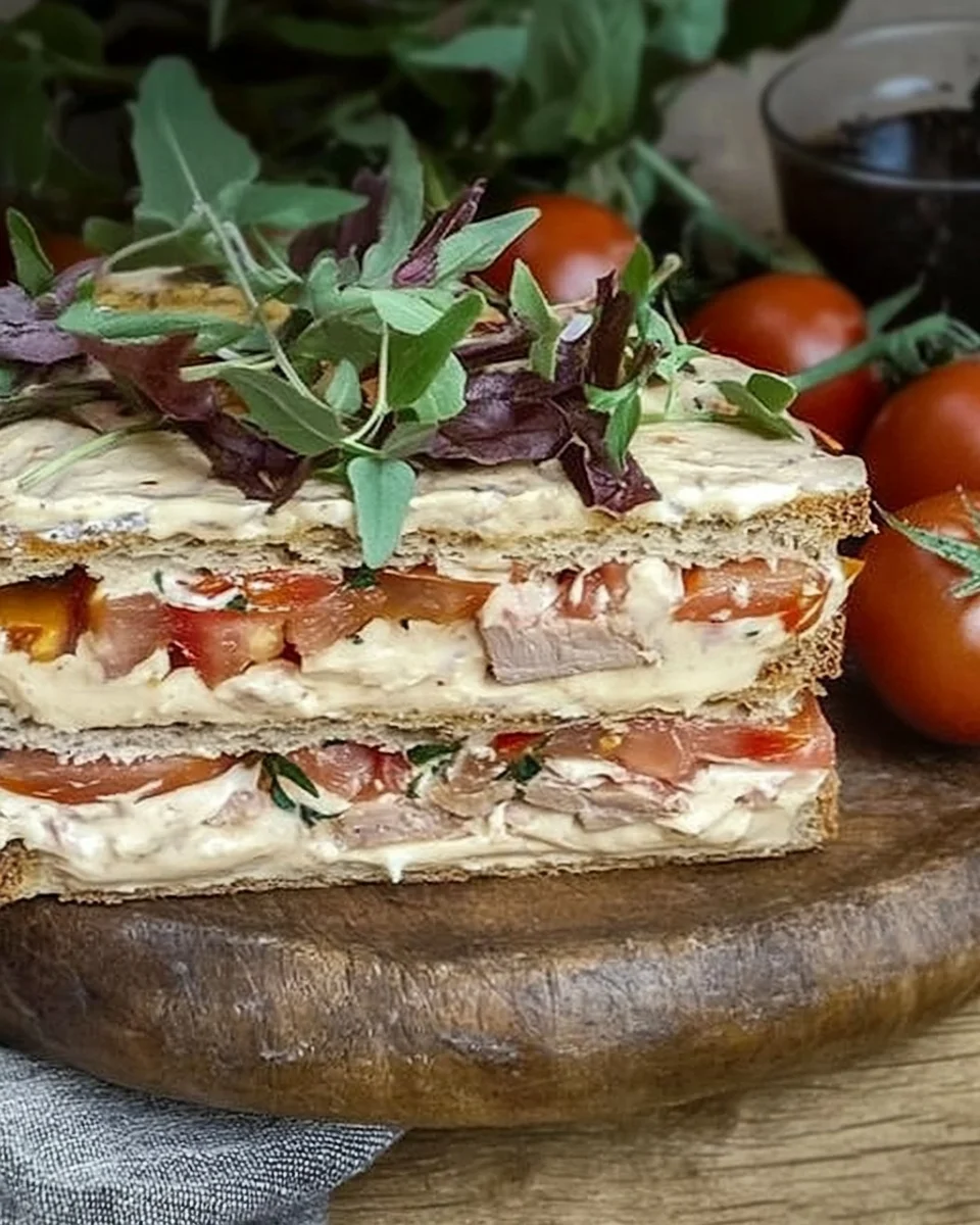 Gâteau Sandwich au Thon et aux Tomates image 2