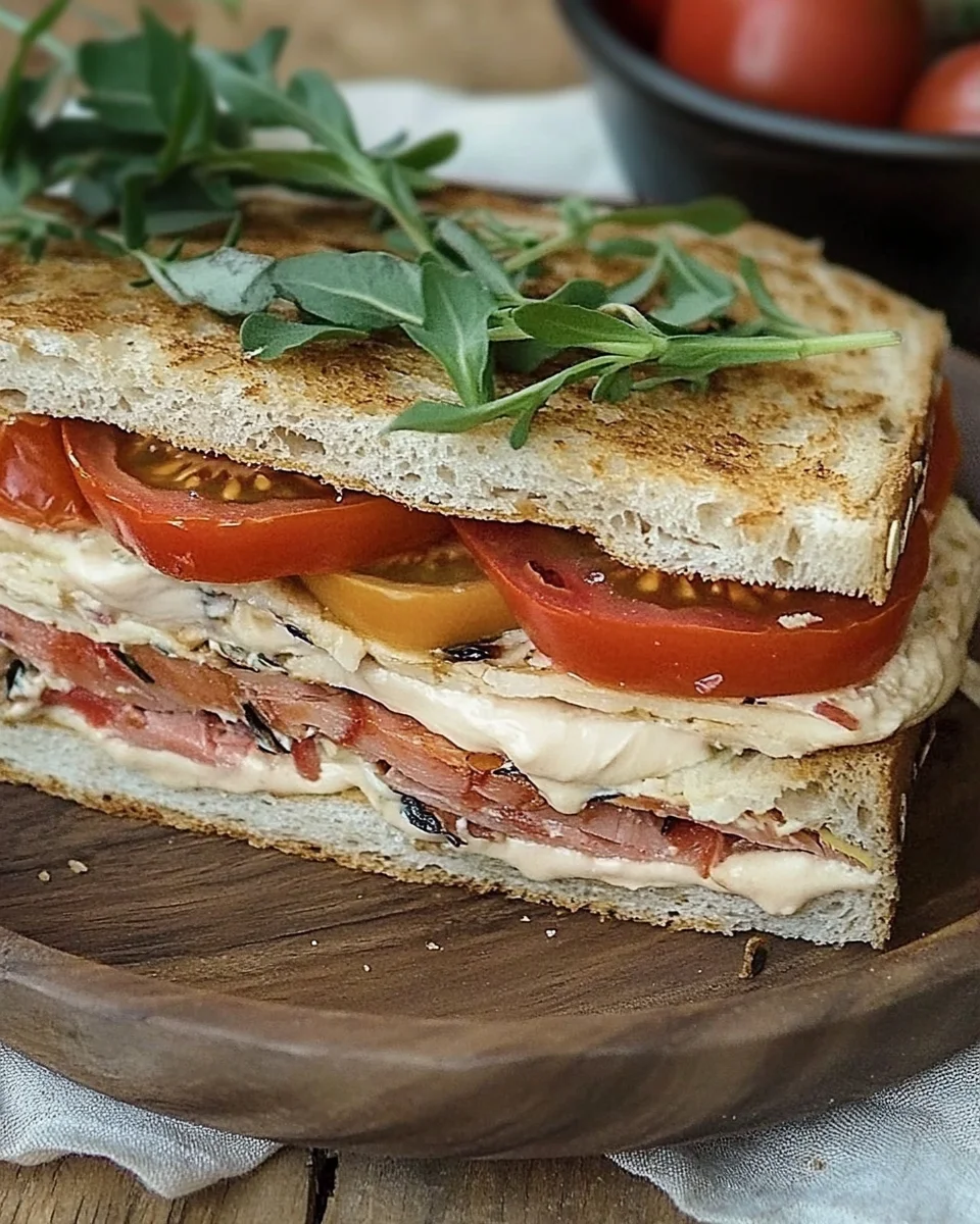 Gâteau Sandwich au Thon et aux Tomates