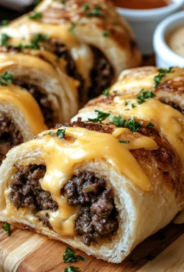 Garlic Butter Beef Cheeseburger Roll-Ups