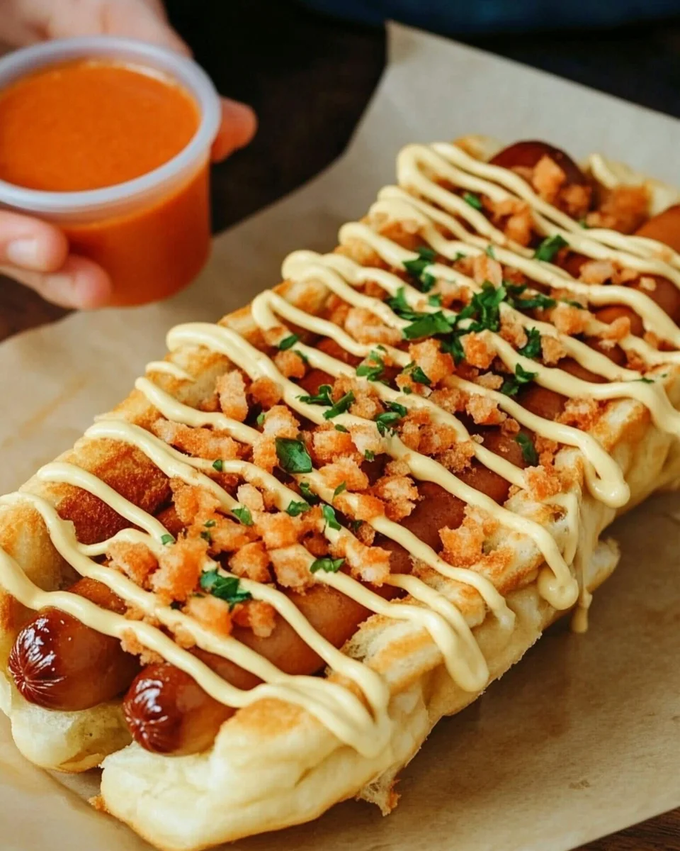 Gaufres Hot-Dog Faciles et Rapides — 3 Ingrédients
