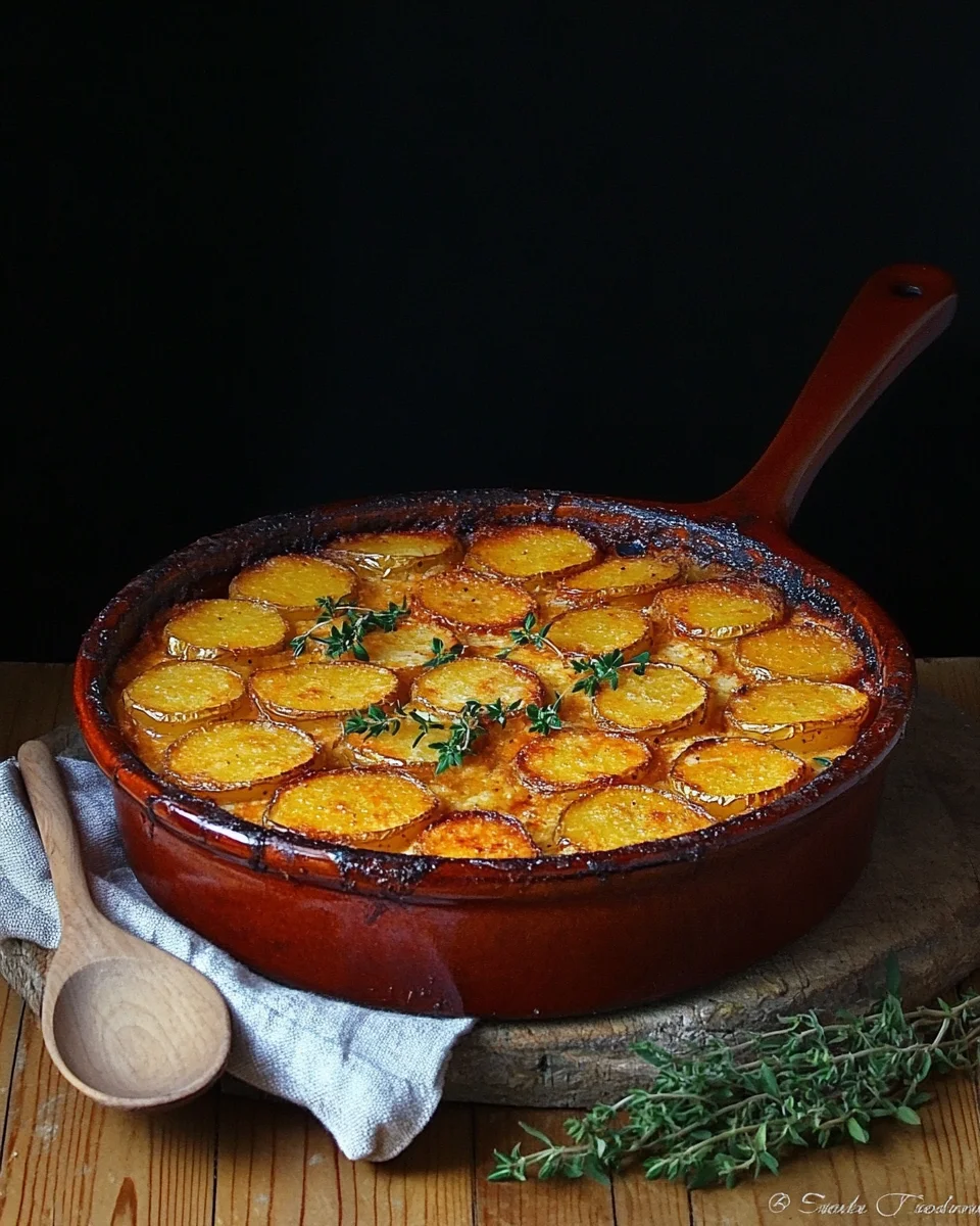 Gratin de Pommes de Terre à la Tomate et au Parmesan