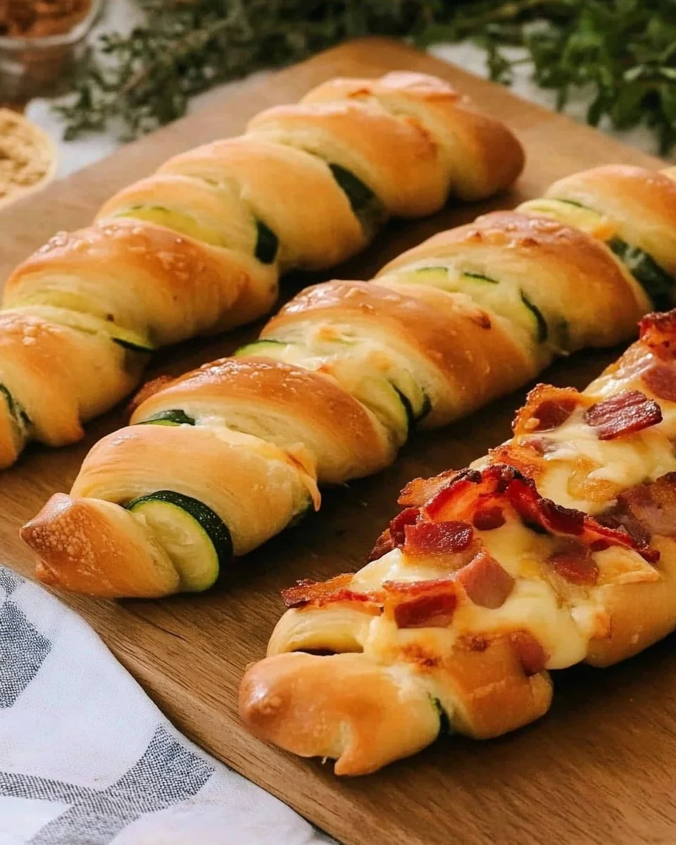 Gressins torsadés à la courgette, au fromage et au bacon image 2