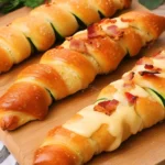 Gressins torsadés à la courgette, au fromage et au bacon