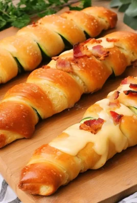 Gressins torsadés à la courgette, au fromage et au bacon