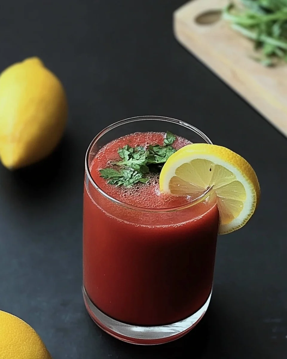 Jus de Tomate, Ail et Citron : Une Boisson Fraîche et Simple