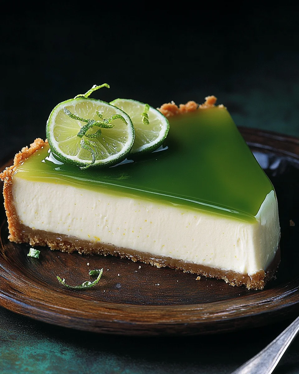 Key Lime Cheesecake et glaçage au citron vert