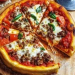 L’Authentique Pizza Deep-Dish de Chicago à la Viande