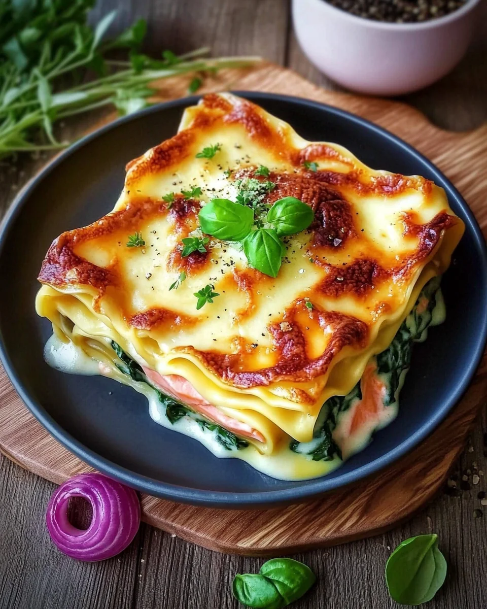 Lasagnes au saumon épinards et béchamel image 2